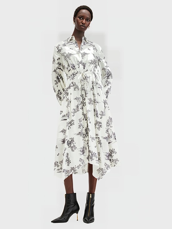 All Saints Dresses & Skirts - All Saints Skye Floral Asymmetric Hem Midi Dress